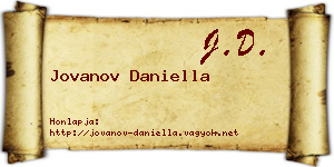 Jovanov Daniella névjegykártya